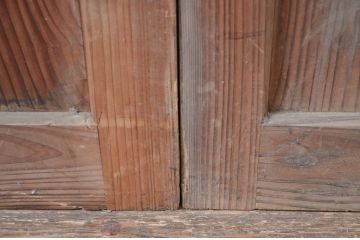 アンティーク建具　温かみのある古い木味が素敵な引き戸2枚セット(板戸)(R-080463)