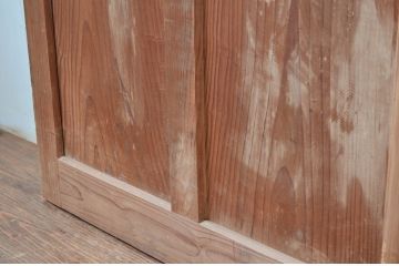 アンティーク建具　温かみのある古い木味が素敵な引き戸2枚セット(板戸)(R-080463)