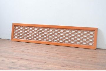 アンティーク建具　縁起の良い井筒割菱模様の組子欄間1枚(明り取り、明かり取り)(R-080464)