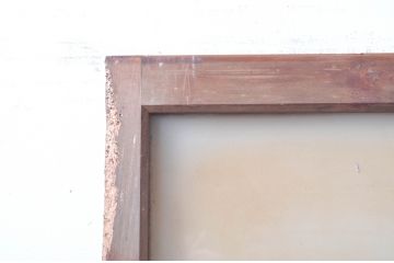 アンティーク建具　ダイヤガラス入り　大正ロマンな雰囲気を醸し出すガラス戸2枚セット(引き戸)(R-080468)
