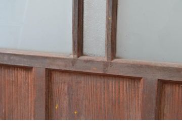 アンティーク建具　ダイヤガラス入り　大正ロマンな雰囲気を醸し出すガラス戸1枚(引き戸)(R-080469)