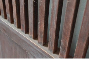 アンティーク建具　古民家スタイルにもおすすめ!情緒ある空間づくりにおすすめの格子帯戸1枚(引き戸、格子戸)(R-080471)