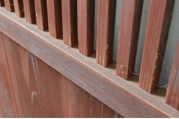 アンティーク建具　古民家スタイルにもおすすめ!情緒ある空間づくりにおすすめの格子帯戸1枚(引き戸、格子戸)(R-080471)