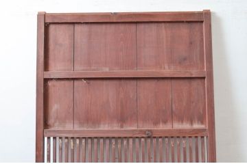 アンティーク建具　古民家スタイルにもおすすめ!情緒ある空間づくりにおすすめの格子帯戸1枚(引き戸、格子戸)(R-080472)