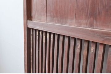 アンティーク建具　古民家スタイルにもおすすめ!情緒ある空間づくりにおすすめの格子帯戸1枚(引き戸、格子戸)(R-080472)