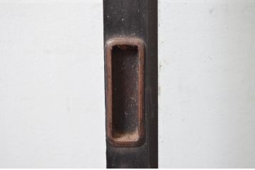 アンティーク建具　古民家インテリアにおすすめのガラス帯戸2枚セット(引き戸、ガラス戸)(R-080473)