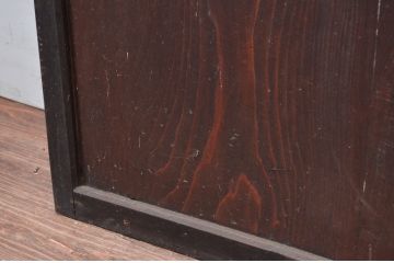 アンティーク建具　古民家インテリアにおすすめのガラス帯戸2枚セット(引き戸、ガラス戸)(R-080473)
