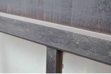 アンティーク建具　古民家インテリアにおすすめのガラス帯戸2枚セット(引き戸、ガラス戸)(R-080473)