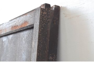 アンティーク建具　古民家インテリアにおすすめのガラス帯戸2枚セット(引き戸、ガラス戸)(R-080473)