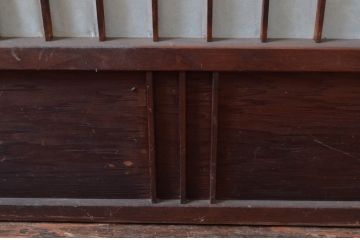 アンティーク建具　情緒あふれる和の空間づくりにおすすめの雪見障子戸4枚セット(猫間障子戸、引き戸)(R-080477)