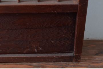 アンティーク建具　情緒あふれる和の空間づくりにおすすめの雪見障子戸4枚セット(猫間障子戸、引き戸)(R-080477)