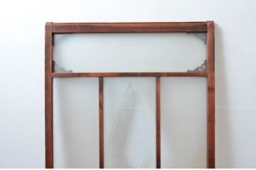 アンティーク建具　大正ロマン　透かしデザインが素敵な窓1枚(引き戸、ガラス戸)(R-080481)