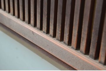 アンティーク建具　風情のある佇まいが魅力的な裏障子付き格子戸4枚セット(引き戸、障子戸、ガラス帯戸)(R-080483)