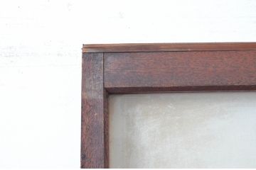 アンティーク建具　ノスタルジックな雰囲気漂うレトロなガラス引き戸1枚(ガラス戸)(R-080487)