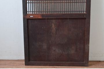 アンティーク建具　歴史を刻んだ風合いが趣溢れる格子帯戸1枚(ドア、格子戸、木製扉)(R-080489)