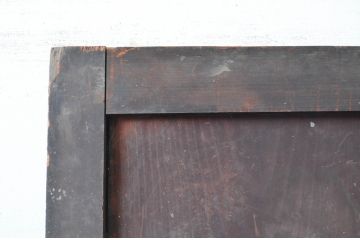 アンティーク建具　歴史を刻んだ風合いが趣溢れる格子帯戸1枚(ドア、格子戸、木製扉)(R-080489)