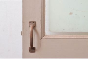 ビンテージ建具　ペイント仕上げ限定　レトロな雰囲気漂うペイントドア1枚(木製ドア、扉、ヴィンテージ、応接室)(R-080495)