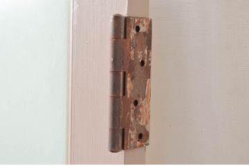 ビンテージ建具　ペイント仕上げ限定　レトロな雰囲気漂うペイントドア1枚(木製ドア、扉、ヴィンテージ、応接室)(R-080495)