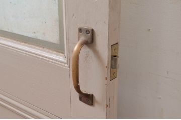 ビンテージ建具　ペイント仕上げ限定　レトロな雰囲気漂うペイントドア1枚(木製ドア、扉、ヴィンテージ、応接室)(R-080495)