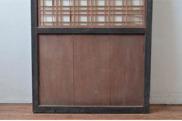 アンティーク建具　和の情緒あふれる障子帯戸1枚(引き戸、板戸、格子帯戸、障子戸)(R-080497)