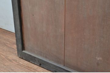 アンティーク建具　和の情緒あふれる障子帯戸1枚(引き戸、板戸、格子帯戸、障子戸)(R-080497)