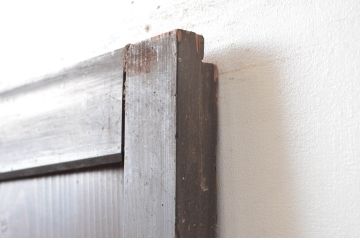 アンティーク建具　和の情緒あふれる障子帯戸1枚(引き戸、板戸、格子帯戸、障子戸)(R-080497)
