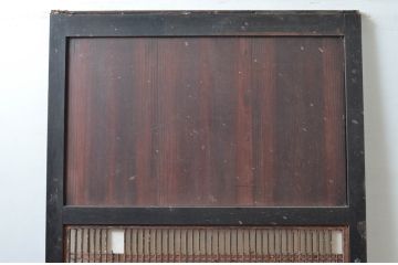 アンティーク建具　和の情緒あふれる障子帯戸1枚(引き戸、板戸、格子帯戸、障子戸)(R-080498)