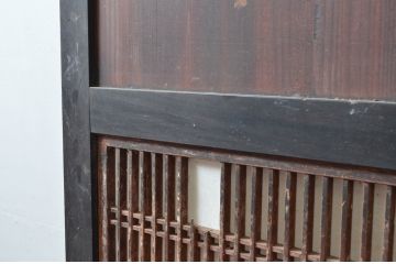 アンティーク建具　和の情緒あふれる障子帯戸1枚(引き戸、板戸、格子帯戸、障子戸)(R-080498)