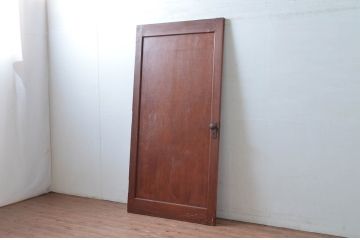 アンティーク建具　木のぬくもり溢れるレトロなドア1枚(木製ドア、扉)(R-080499)