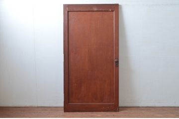 アンティーク建具　木のぬくもり溢れるレトロなドア1枚(木製ドア、扉)(R-080499)