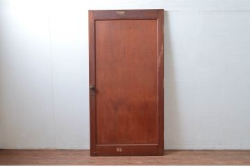 アンティーク建具　木のぬくもり溢れるレトロなドア1枚(木製ドア、扉)(R-080499)