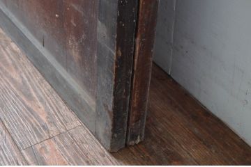 アンティーク建具　古民家インテリアにおすすめのガラス帯戸2枚セット(引き戸、ガラス戸)(R-080500)