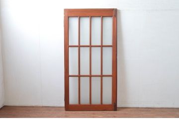アンティーク建具　レトロな佇まいが魅力的なドア1枚(ガラス扉)(R-080501)