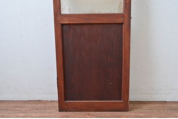 アンティーク建具　ノスタルジックな雰囲気漂う幅狭ドア1枚(ガラス扉、ドア)(R-080502)