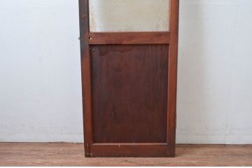 アンティーク建具　ノスタルジックな雰囲気漂う幅狭ドア1枚(ガラス扉、ドア)(R-080502)