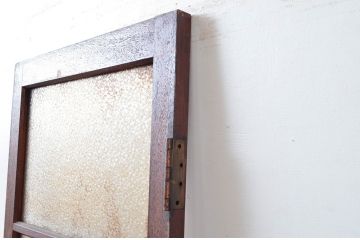 アンティーク建具　ノスタルジックな雰囲気漂う幅狭ドア1枚(ガラス扉、ドア)(R-080502)