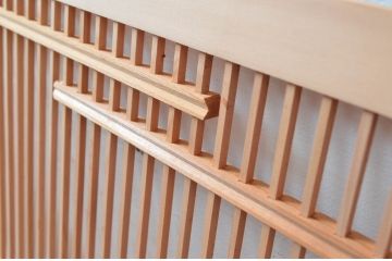ビンテージ建具　松竹梅の彫刻が入った縁起の良い筬欄間2枚セット(格子欄間、明かり取り、明り取り、オサランマ、おさらんま、ヴィンテージ)(R-080522)