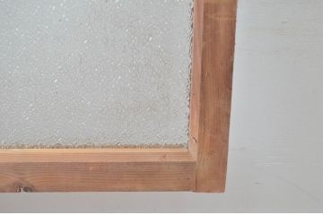 アンティーク建具　経年を感じさせる木味が魅力の明かり取り2枚セット(明り取り、ガラス欄間)(R-080524)