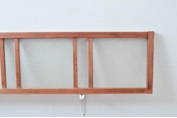 アンティーク建具　経年を感じさせる木味が魅力の明かり取り2枚セット(明り取り、ガラス欄間)(R-080524)
