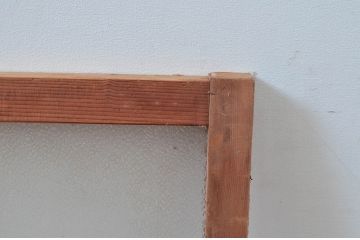 アンティーク建具　経年を感じさせる木味が魅力の明かり取り2枚セット(明り取り、ガラス欄間)(R-080524)