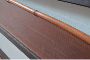 アンティーク建具　栗材　和モダンなデザインがかっこいい框組の欄間2枚セット(ランマ、明り取り、明かり取り、竹)(R-080525)