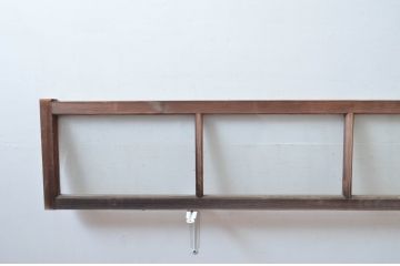 アンティーク建具　レトロ空間におすすめ!素朴な木味が魅力的な明かり取り2枚セット(明り取り、ガラス欄間)(R-080526)