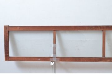 アンティーク建具　レトロ空間におすすめ!素朴な木味が魅力的な明かり取り2枚セット(明り取り、ガラス欄間)(R-080526)