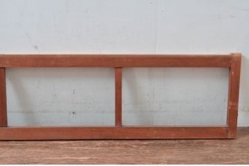 アンティーク建具　レトロ空間におすすめ!素朴な木味が魅力的な明かり取り2枚セット(明り取り、ガラス欄間)(R-080526)