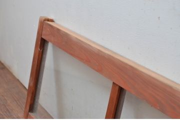アンティーク建具　レトロ空間におすすめ!素朴な木味が魅力的な明かり取り2枚セット(明り取り、ガラス欄間)(R-080526)