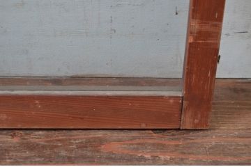 アンティーク建具　レトロ空間におすすめ!素朴な木味が魅力的な明かり取り2枚セット(明り取り、ガラス欄間)(R-080526)
