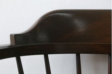 和製ビンテージ　松本民芸家具　#91型　落ち着きのある大人カフェ風インテリアが叶うキャプテンチェア2脚セット(アームチェア、板座チェア、ダイニングチェア、椅子、イス、ヴィンテージ)(定価2脚で約26万円)(R-080536)