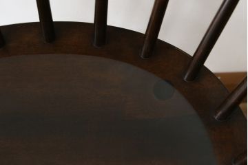 和製ビンテージ　松本民芸家具　#91型　落ち着きのある大人カフェ風インテリアが叶うキャプテンチェア2脚セット(アームチェア、板座チェア、ダイニングチェア、椅子、イス、ヴィンテージ)(定価2脚で約26万円)(R-080536)