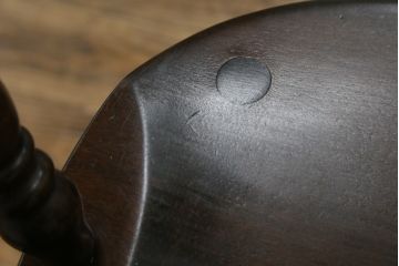 和製ビンテージ　松本民芸家具　#91型　落ち着きのある大人カフェ風インテリアが叶うキャプテンチェア2脚セット(アームチェア、板座チェア、ダイニングチェア、椅子、イス、ヴィンテージ)(定価2脚で約26万円)(R-080536)