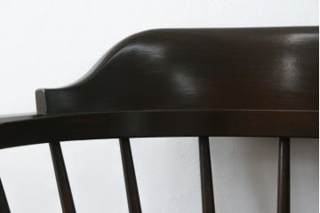 和製ビンテージ　松本民芸家具　#91型　落ち着きのある大人カフェ風インテリアが叶うキャプテンチェア2脚セット(アームチェア、板座チェア、ダイニングチェア、椅子、イス、ヴィンテージ)(定価2脚で約26万円)(R-080537)